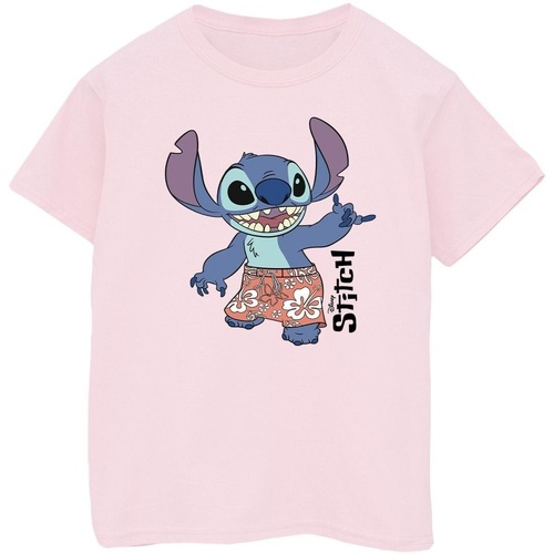textil Niña Camisetas manga corta Disney Lilo & Stitch Bermuda Shorts Rojo