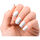 Belleza Mujer Set manicura Nooves Láminas De Uñas De Gel Perlé Premium Luxe Cat perlada Blanco 