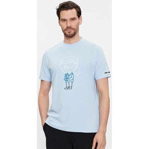 textil Hombre Camisetas manga corta Karl Lagerfeld 541221 755401 Azul