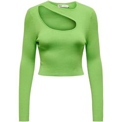 textil Mujer Tops y Camisetas Only ONLMEDDI LS PEEK-A-BOO O-NECK Verde