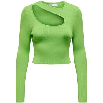 textil Tops y Camisetas Only ONLMEDDI LS PEEK-A-BOO O-NECK Verde