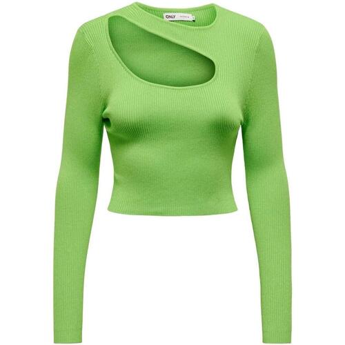 textil Tops y Camisetas Only ONLMEDDI LS PEEK-A-BOO O-NECK Verde
