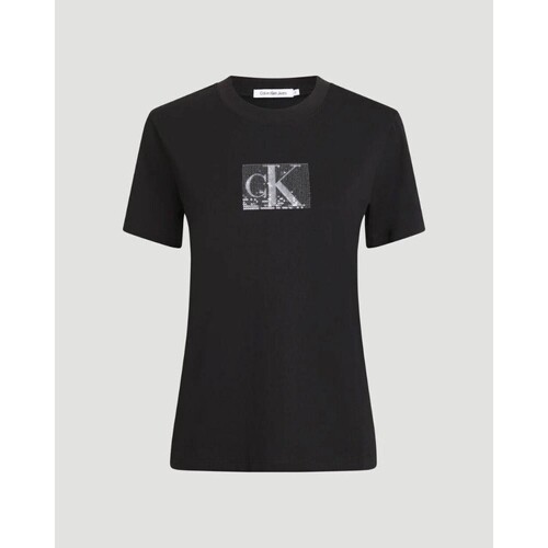 textil Mujer Tops y Camisetas Calvin Klein Jeans J20J222961 Negro
