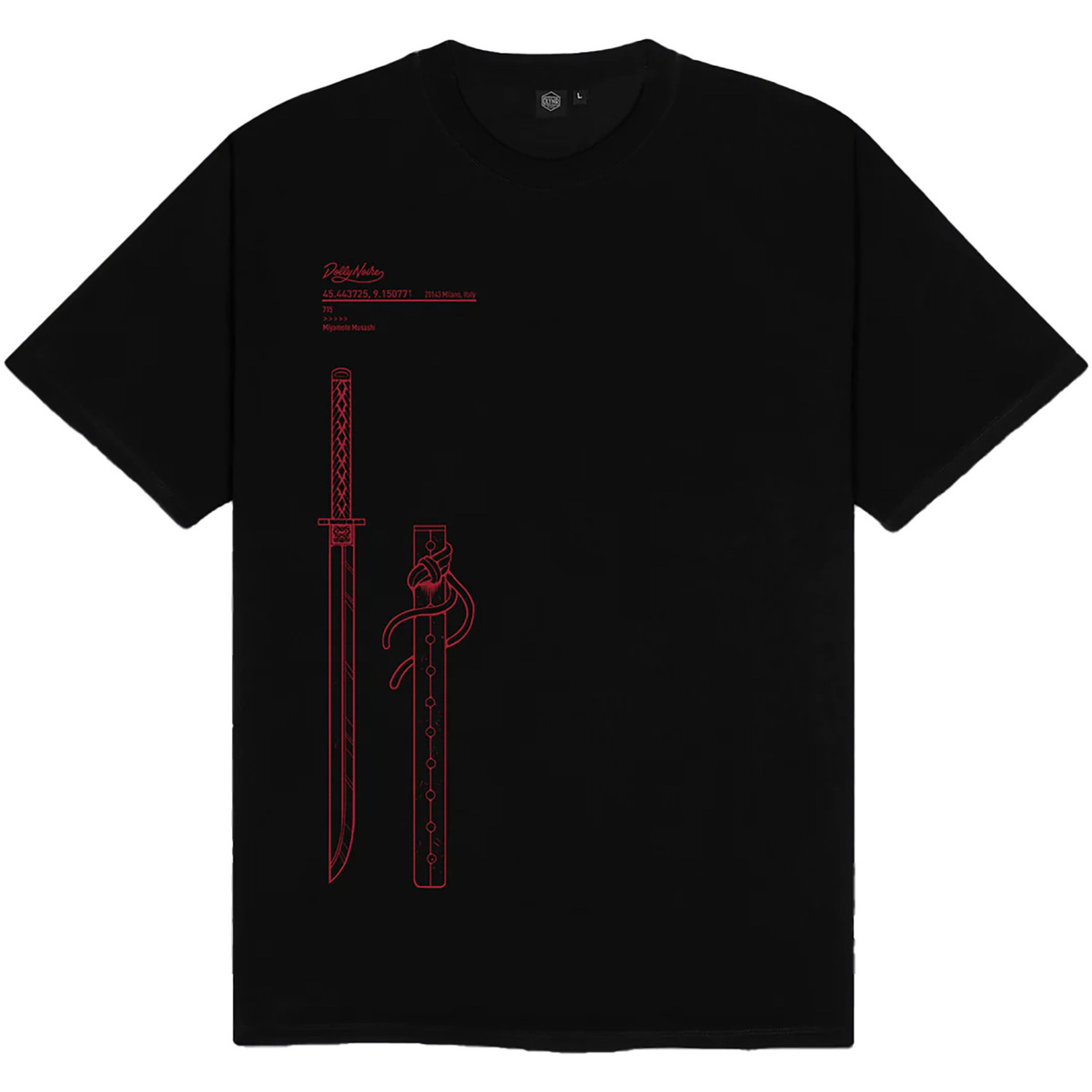 textil Hombre Tops y Camisetas Dolly Noire Miyamoto Musashi Outline Tee Negro