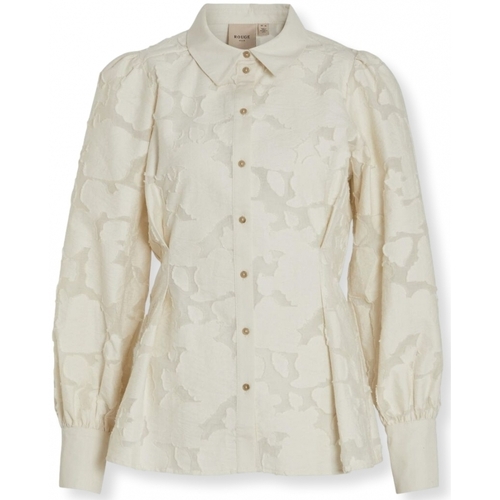 textil Mujer Tops / Blusas Vila Shirt Egret L/S - Egret Beige
