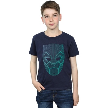 textil Niño Camisetas manga corta Marvel Black Panther Tribal Mask Azul