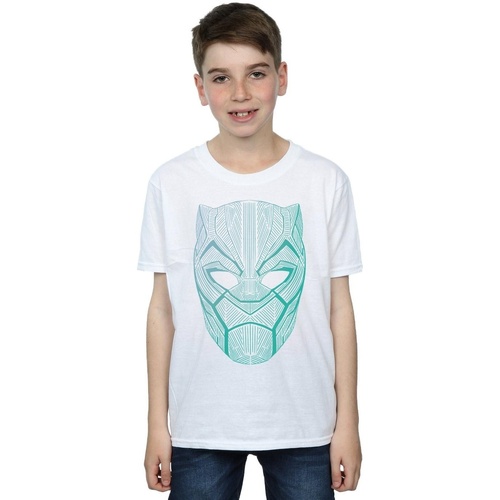 textil Niño Tops y Camisetas Marvel Black Panther Tribal Mask Blanco