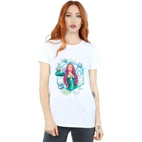 textil Mujer Camisetas manga larga Dc Comics Aquaman Mera Geometric Blanco