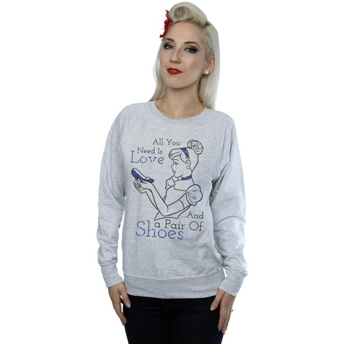 textil Mujer Sudaderas Disney Cinderella All You Need Is Love Gris
