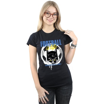 textil Mujer Camisetas manga larga Dc Comics Batman Football is Life Negro