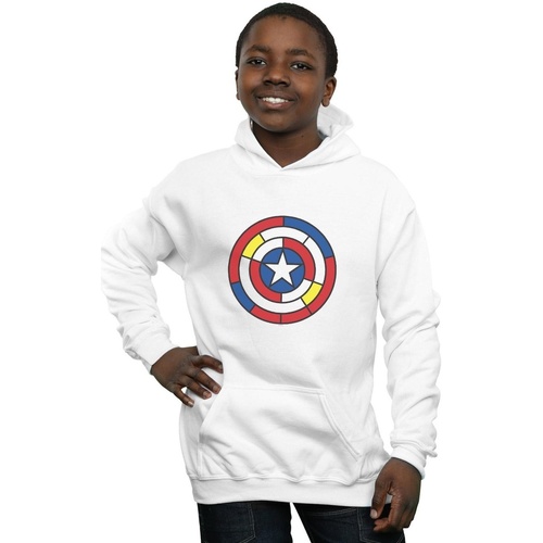 textil Niño Sudaderas Marvel Captain America Stained Glass Shield Blanco