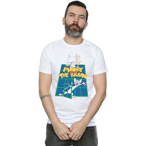 textil Hombre Camisetas manga larga Animaniacs Pinky And The Brain Laboratory Blanco