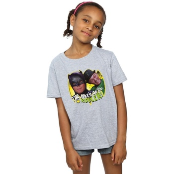 textil Niña Camisetas manga larga Dc Comics Batman TV Series The Riddler Joke Gris