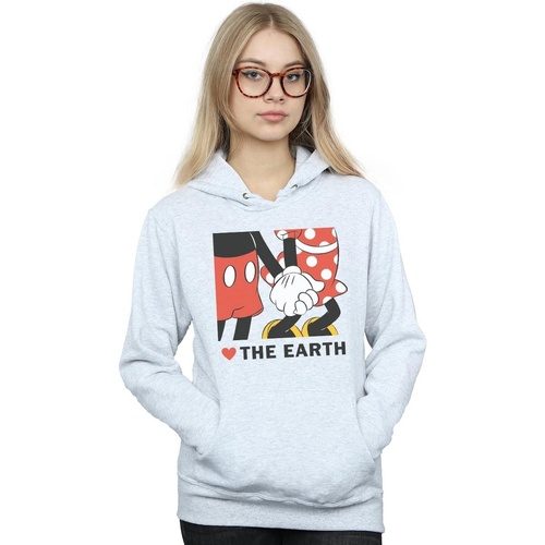 textil Mujer Sudaderas Disney Mickey Mouse Heart The Earth Gris