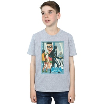 textil Niño Camisetas manga corta Dc Comics Batman TV Series Dynamic Duo Gris