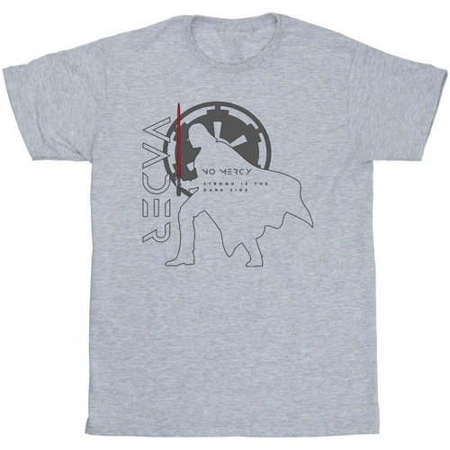 textil Niña Camisetas manga larga Star Wars: Obi-Wan Kenobi Vader No Mercy Gris