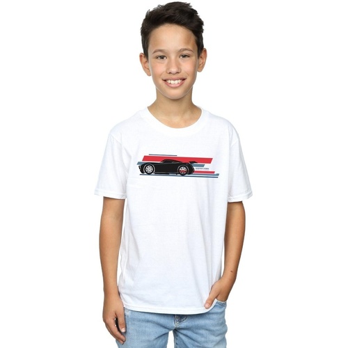 textil Niño Camisetas manga corta Disney Cars Jackson Storm Stripes Blanco