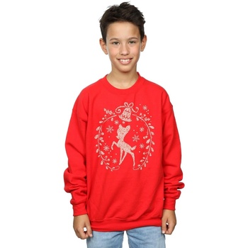 textil Niño Sudaderas Disney Bambi Christmas Wreath Rojo