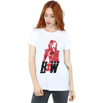 textil Mujer Camisetas manga larga Marvel Black Widow Movie Logo Artwork Blanco