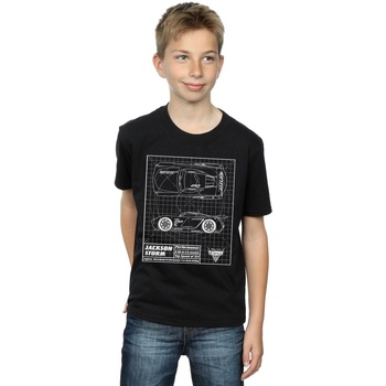 textil Niño Camisetas manga corta Disney Cars Jackson Storm Blueprint Negro