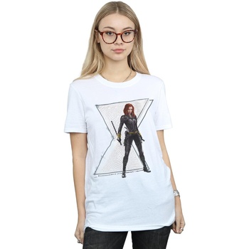 textil Mujer Camisetas manga larga Marvel Black Widow Movie Natasha Logo Blanco