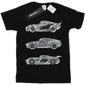 textil Niña Camisetas manga larga Disney Cars Text Racers Negro