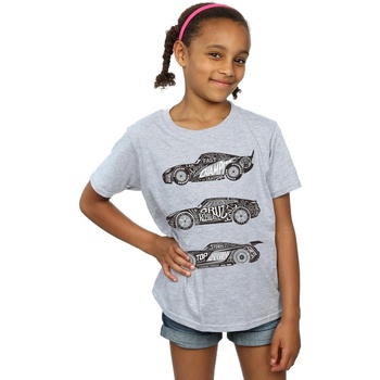 textil Niña Camisetas manga larga Disney Cars Text Racers Gris