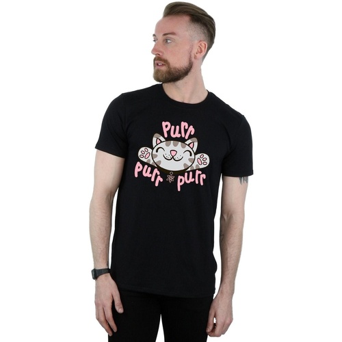 textil Hombre Camisetas manga larga Big Bang Theory Soft Kitty Purr Negro