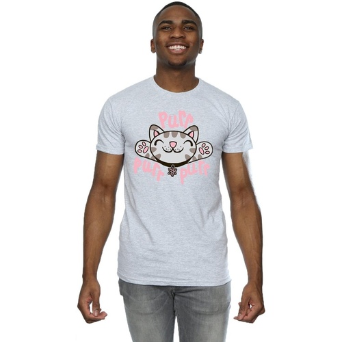 textil Hombre Camisetas manga larga Big Bang Theory Soft Kitty Purr Gris