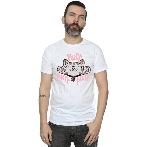 textil Hombre Camisetas manga larga Big Bang Theory Soft Kitty Purr Blanco