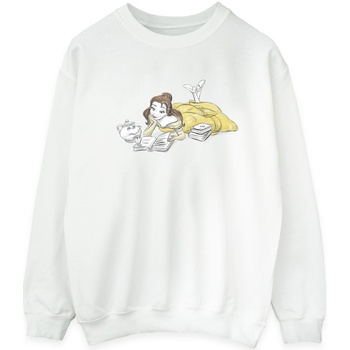 textil Hombre Sudaderas Disney Beauty And The Beast Belle Reading Blanco