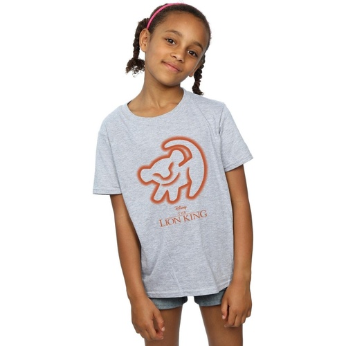 textil Niña Camisetas manga larga Disney The Lion King Cave Drawing Gris