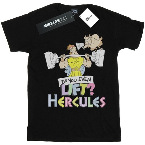 textil Niña Camisetas manga larga Disney Hercules Do You Even Lift? Negro