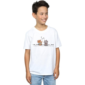 textil Niño Tops y Camisetas Disney The Aristocats Piano Players Blanco