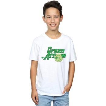 textil Niño Camisetas manga corta Dc Comics Green Arrow Text Logo Blanco