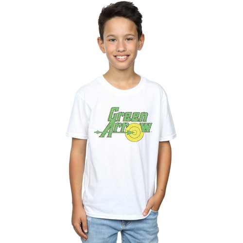 textil Niño Camisetas manga corta Dc Comics Green Arrow Crackle Logo Blanco