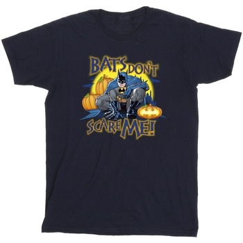 textil Hombre Camisetas manga larga Dc Comics Batman Bats Don't Scare Me Azul