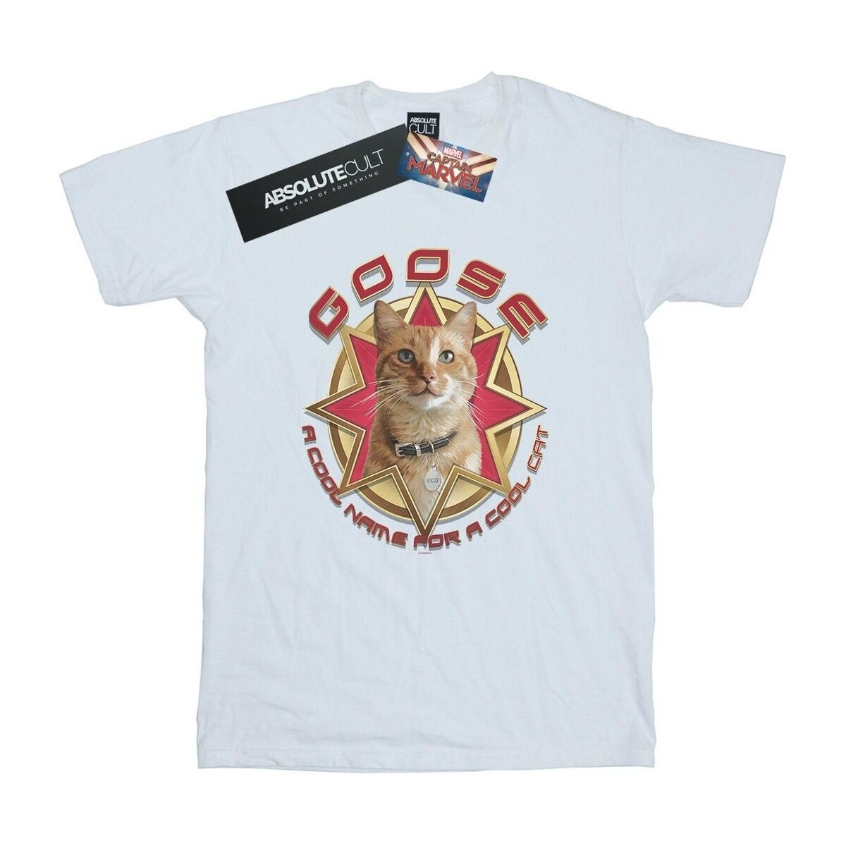 textil Niña Camisetas manga larga Marvel Captain  Goose Cool Cat Blanco