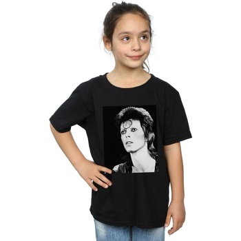 textil Niña Camisetas manga larga David Bowie Ziggy Looking Negro