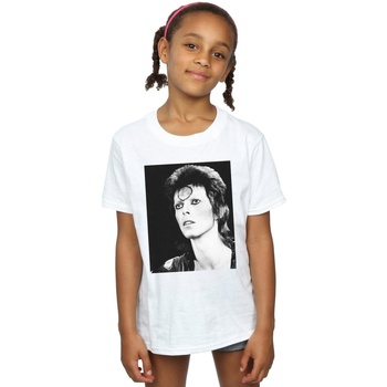 textil Niña Camisetas manga larga David Bowie Ziggy Looking Blanco