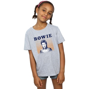 textil Niña Camisetas manga larga David Bowie Orange Stripes Gris