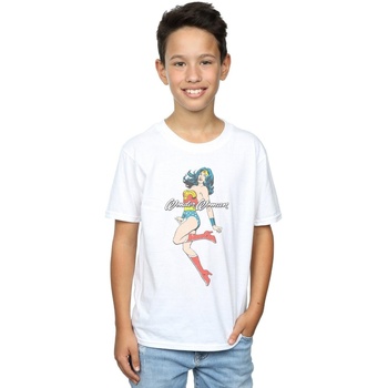 textil Niño Camisetas manga corta Dc Comics Wonder Woman Jump Blanco