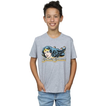 textil Niño Camisetas manga corta Dc Comics Wonder Woman Smile Gris