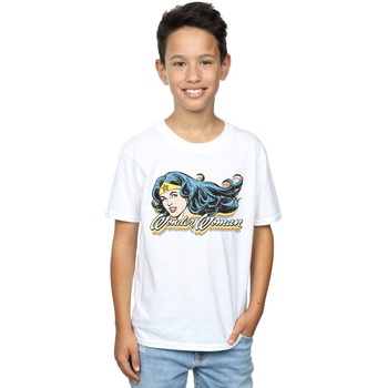 textil Niño Camisetas manga corta Dc Comics Wonder Woman Smile Blanco