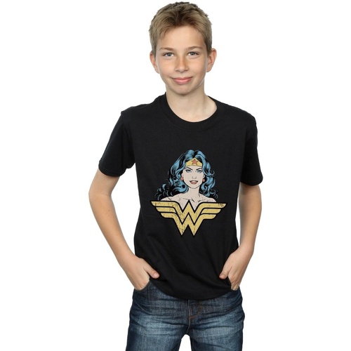 textil Niño Camisetas manga corta Dc Comics Wonder Woman Gaze Negro