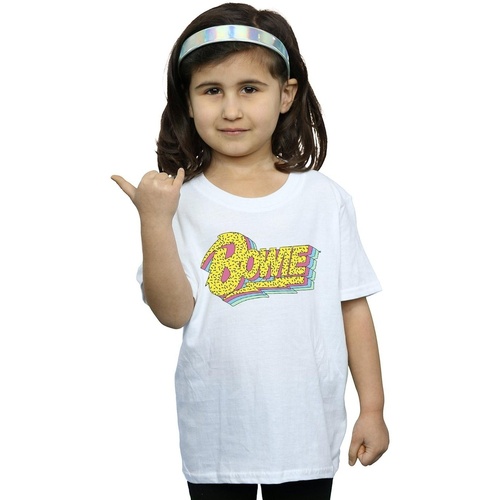 textil Niña Camisetas manga larga David Bowie Moonlight 90s Logo Blanco