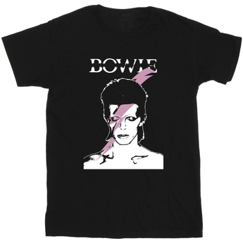 textil Niña Camisetas manga larga David Bowie Pink Flash Negro