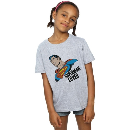 textil Niña Camisetas manga larga Dc Comics Superman Lover Gris