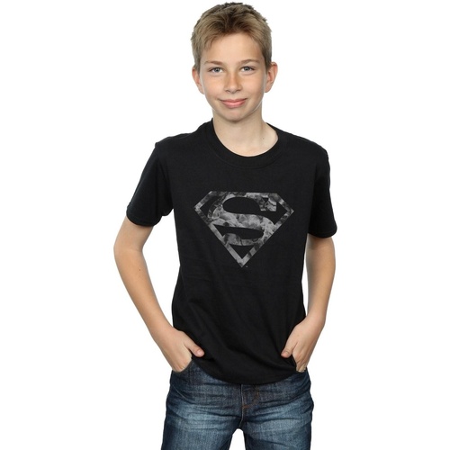 textil Niño Camisetas manga corta Dc Comics Superman Marble Logo Negro