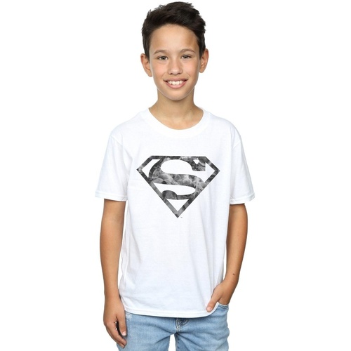 textil Niño Camisetas manga corta Dc Comics Superman Marble Logo Blanco